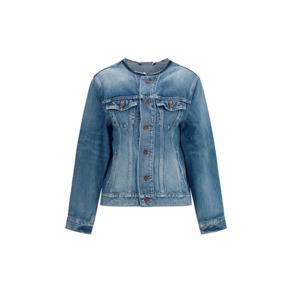 Balenciaga Blue Wool Oves Aries Denim Women's Jacket